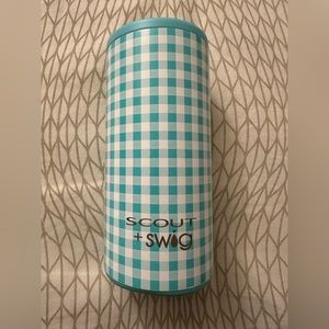 NWOT SCOUT x Swig Life 12oz Skinny Can Cooler, Stainless Steel, Barnaby Checkham